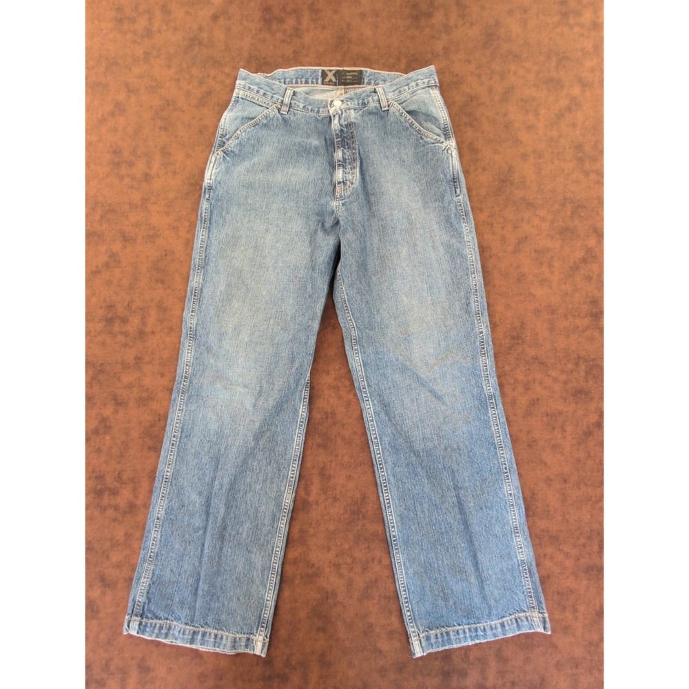 Vintage Express Wide Leg Worker Jeans Mens 33x32 Mineral Wash Y2K Skater Denim